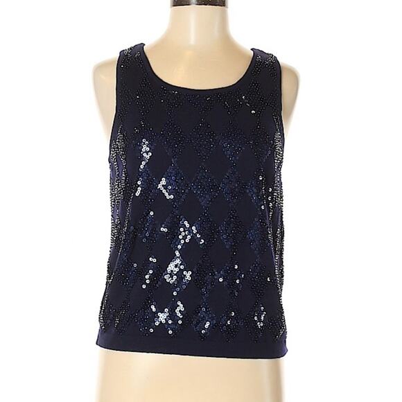 DANA BUCHMAN 100% Merino Wool Sequined Sweater - Picture 4 of 9